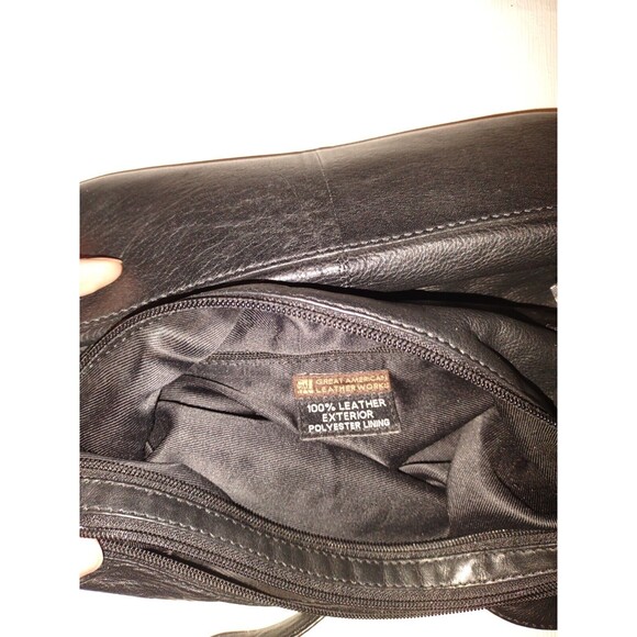 great american leather works Black Leather handbag - Picture 3 of 3